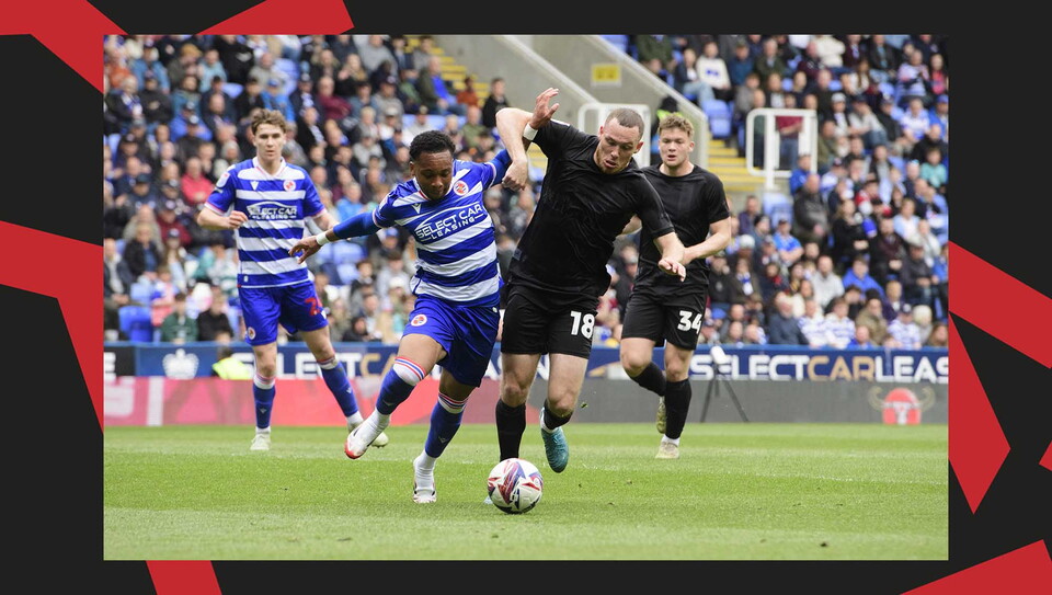 A match action image from City's 1-0 away success at Reading on Good Friday.