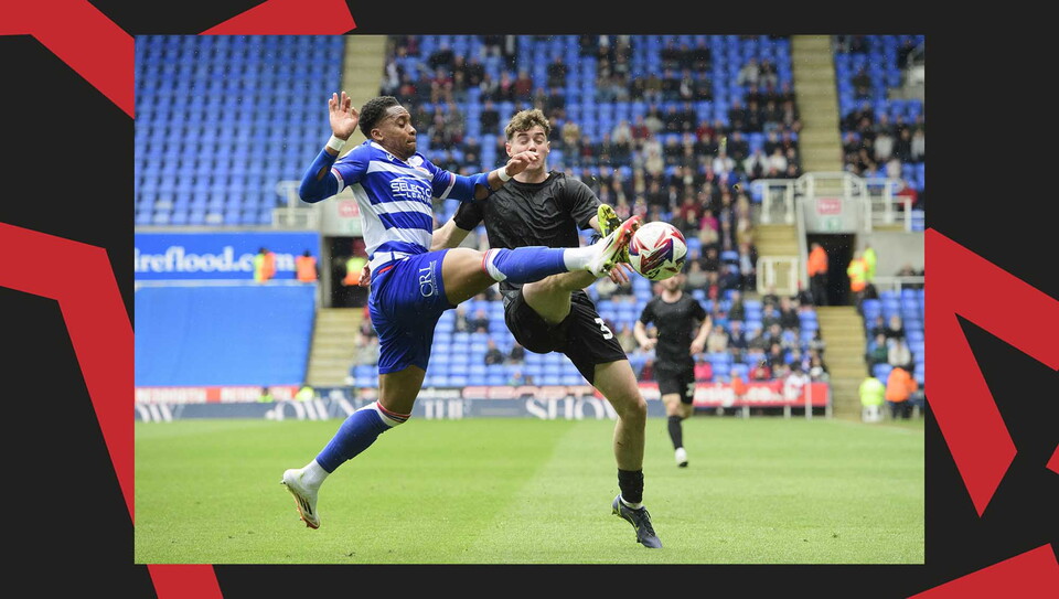 A match action image from City's 1-0 away success at Reading on Good Friday.