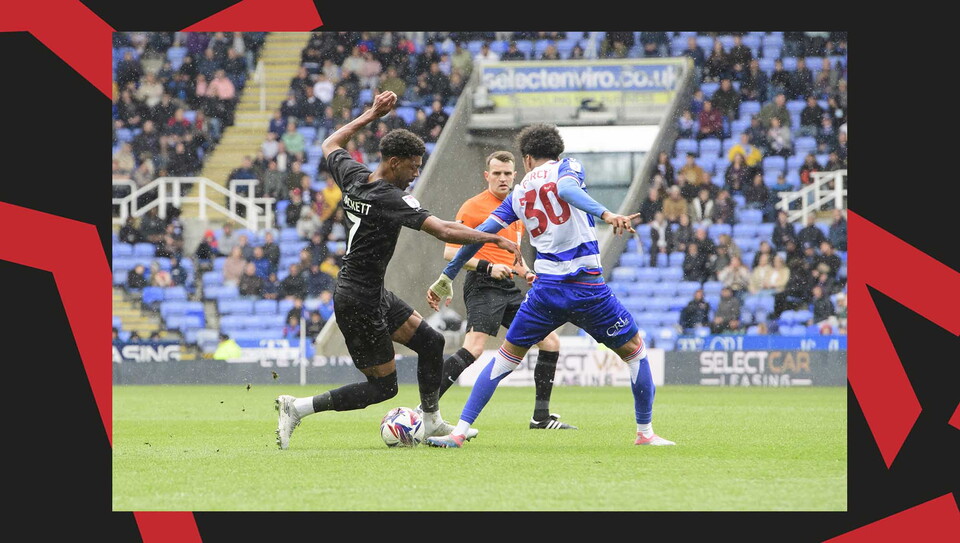 A match action image from City's 1-0 away success at Reading on Good Friday.