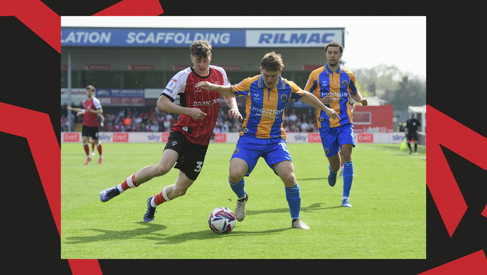 A match action image from City's 1-1 home draw against Shrewsbury Town.