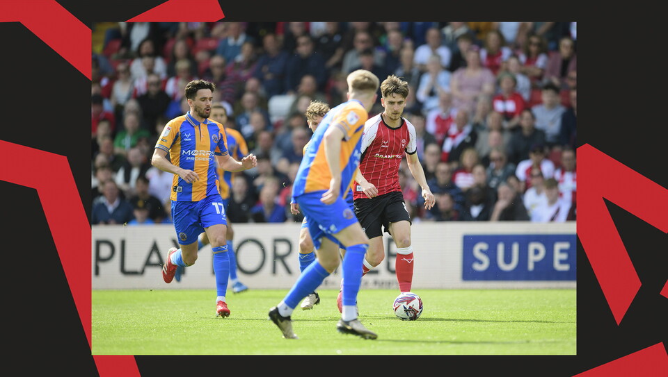 A match action image from City's 1-1 home draw against Shrewsbury Town.