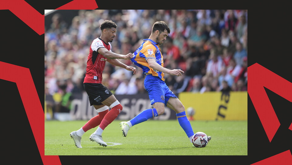 A match action image from City's 1-1 home draw against Shrewsbury Town.