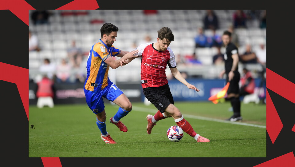 A match action image from City's 1-1 home draw against Shrewsbury Town.