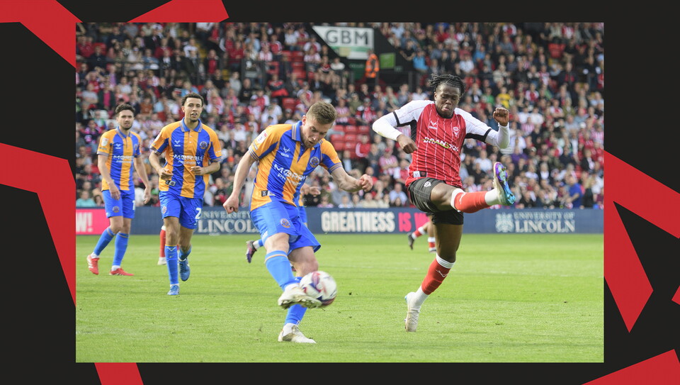 A match action image from City's 1-1 home draw against Shrewsbury Town.