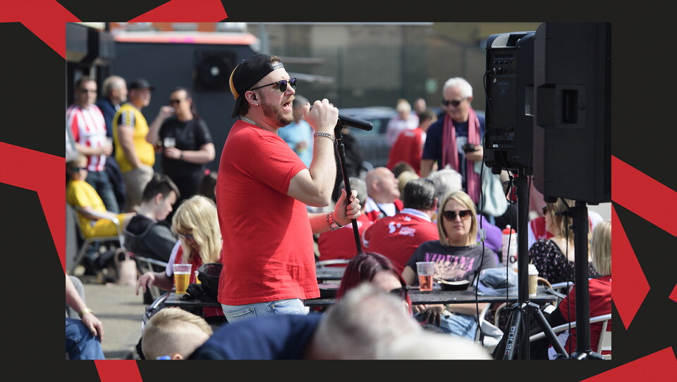 A fan image from City's home game against Shrewsbury Town.