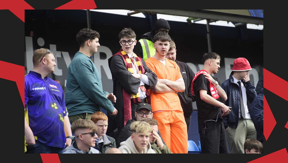 A fans photo from City's 3-2 away loss at promotion-chasing Stockport County.