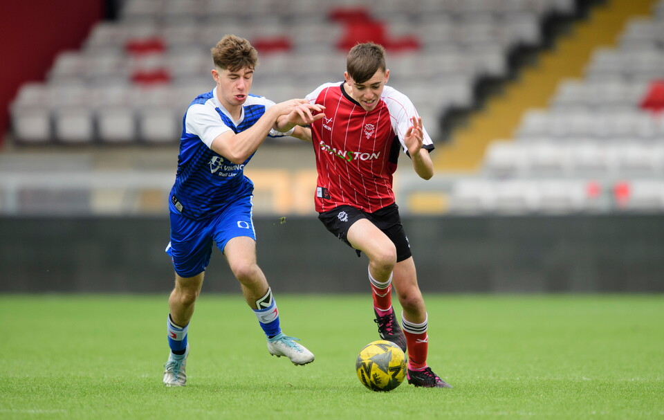 A picture from Lincoln City Foundation’s BTEC students against Club Doncaster Sports College students at LNER Stadium, Lincoln.