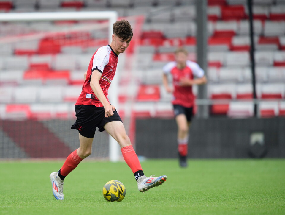 A picture from Lincoln City Foundation’s BTEC students against Club Doncaster Sports College students at LNER Stadium, Lincoln.