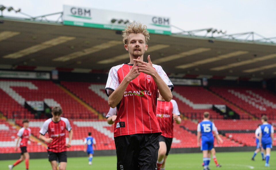 A picture from Lincoln City Foundation’s BTEC students against Club Doncaster Sports College students at LNER Stadium, Lincoln.