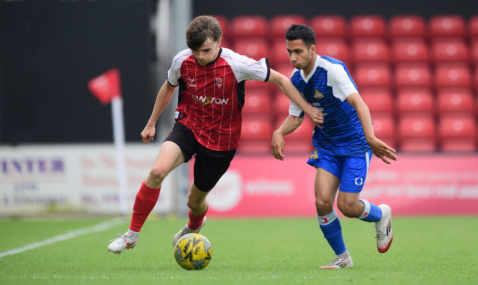 A picture from Lincoln City Foundation’s BTEC students against Club Doncaster Sports College students at LNER Stadium, Lincoln.