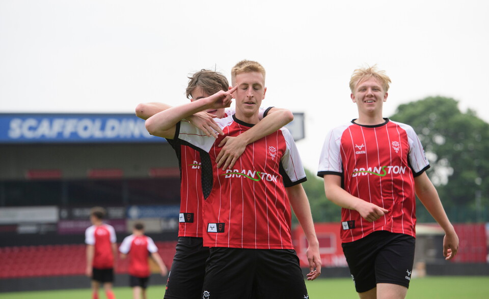 A picture from Lincoln City Foundation’s BTEC students against Club Doncaster Sports College students at LNER Stadium, Lincoln.