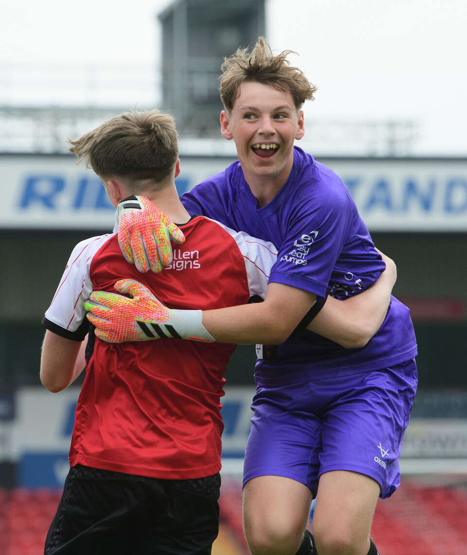 A picture from Lincoln City Foundation’s BTEC students against Club Doncaster Sports College students at LNER Stadium, Lincoln.