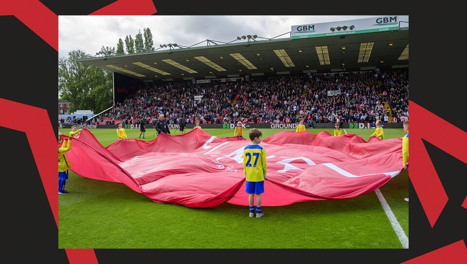 A matchday experience image from Lincoln City vs Wrexham