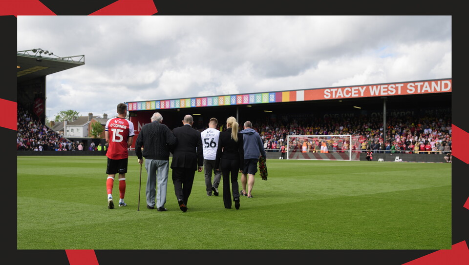 An image from the Valley Parade remembrance held ahead of the Wrexham game