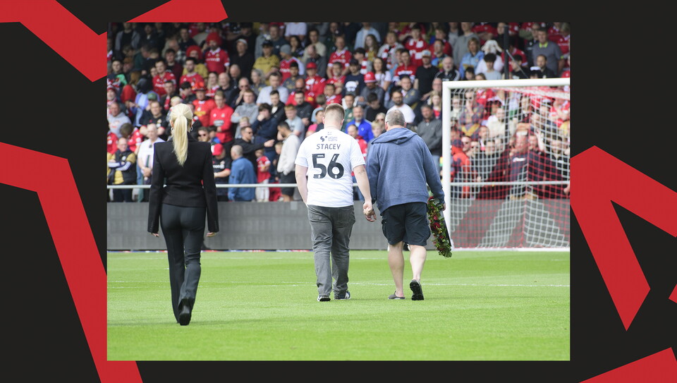 An image from the Valley Parade remembrance held ahead of the Wrexham game