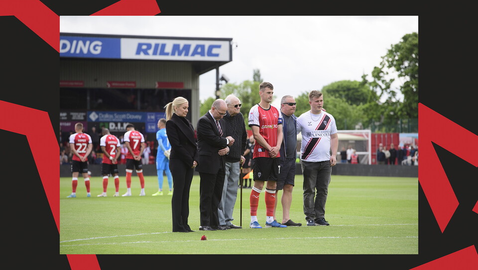 An image from the Valley Parade remembrance held ahead of the Wrexham game