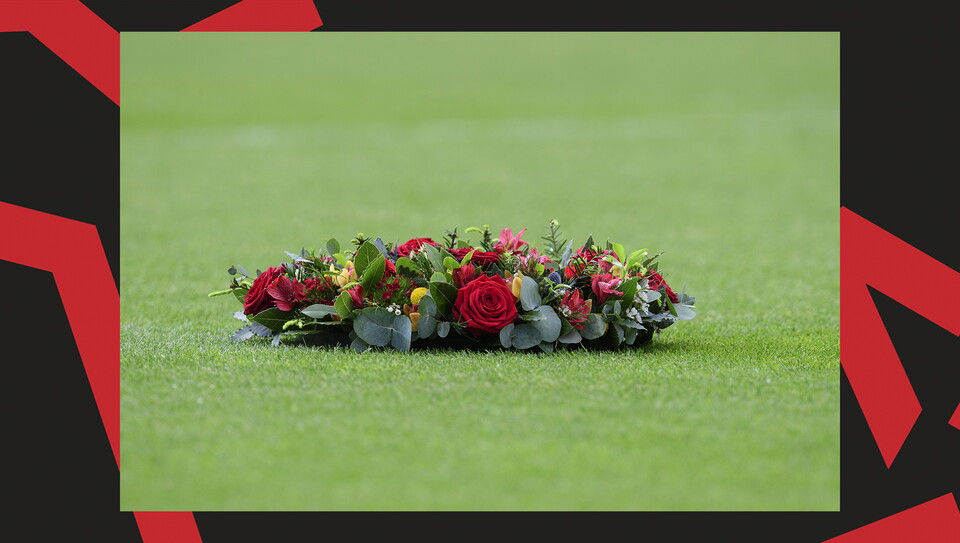 An image from the Valley Parade remembrance held ahead of the Wrexham game