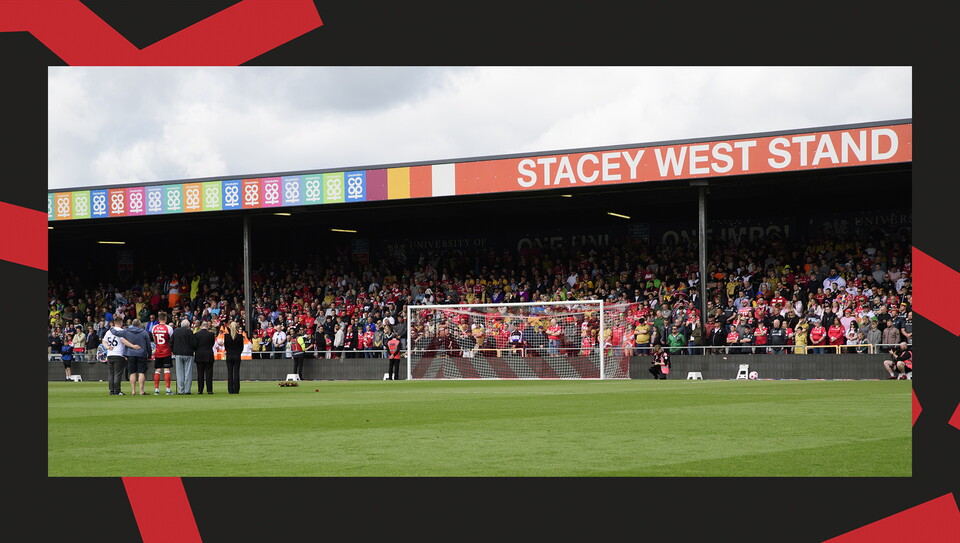 An image from the Valley Parade remembrance held ahead of the Wrexham game