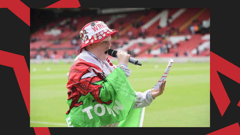 A fans image from City's final game of the season against Wrexham
