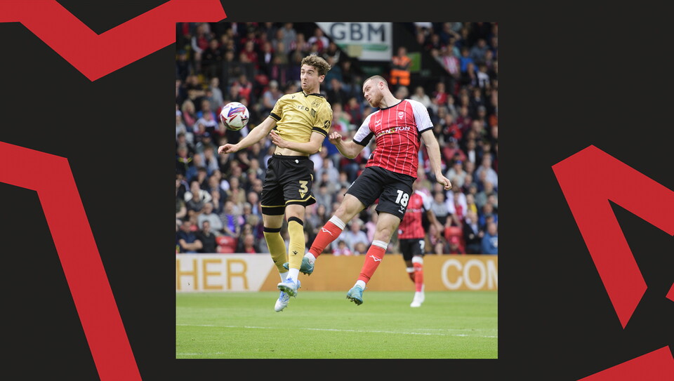 A match action image from City's final game of the season against Wrexham