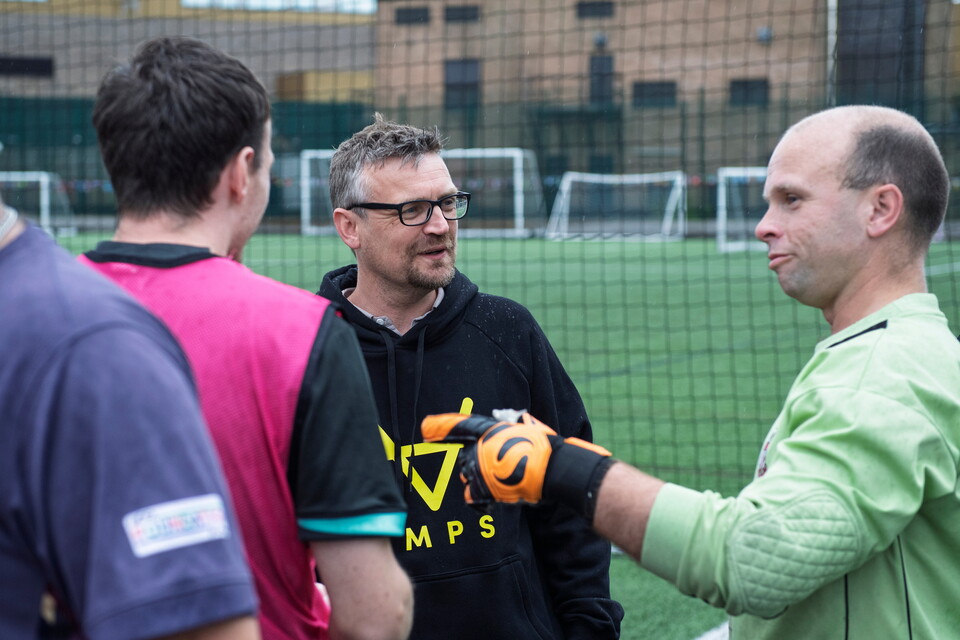 Michael Skubala, head coach of Lincoln City visited the community football session, organised by Lincoln City Foundation, on the 3G at the club’s LNER Stadium