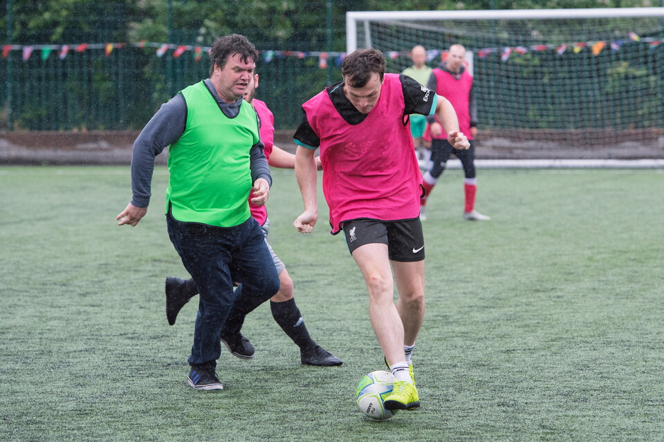 Michael Skubala, head coach of Lincoln City visited the community football session, organised by Lincoln City Foundation, on the 3G at the club’s LNER Stadium