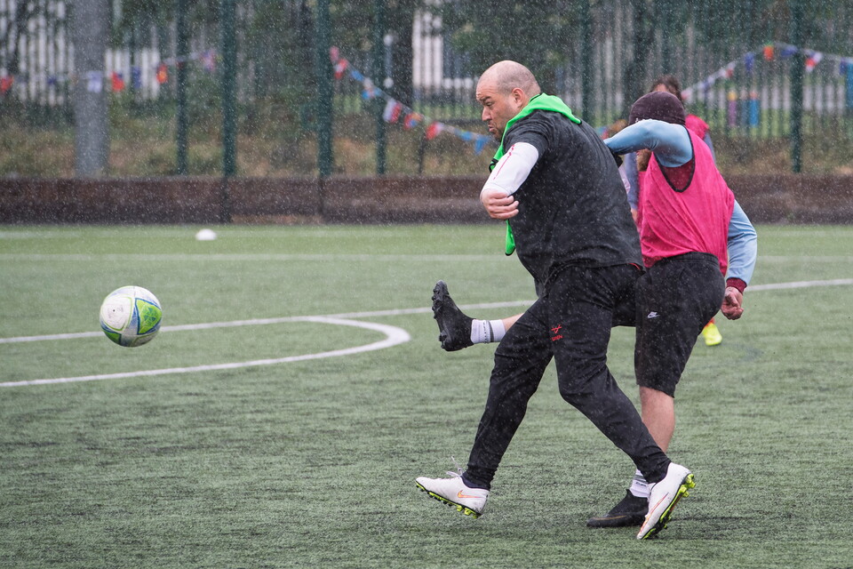 Michael Skubala, head coach of Lincoln City visited the community football session, organised by Lincoln City Foundation, on the 3G at the club’s LNER Stadium