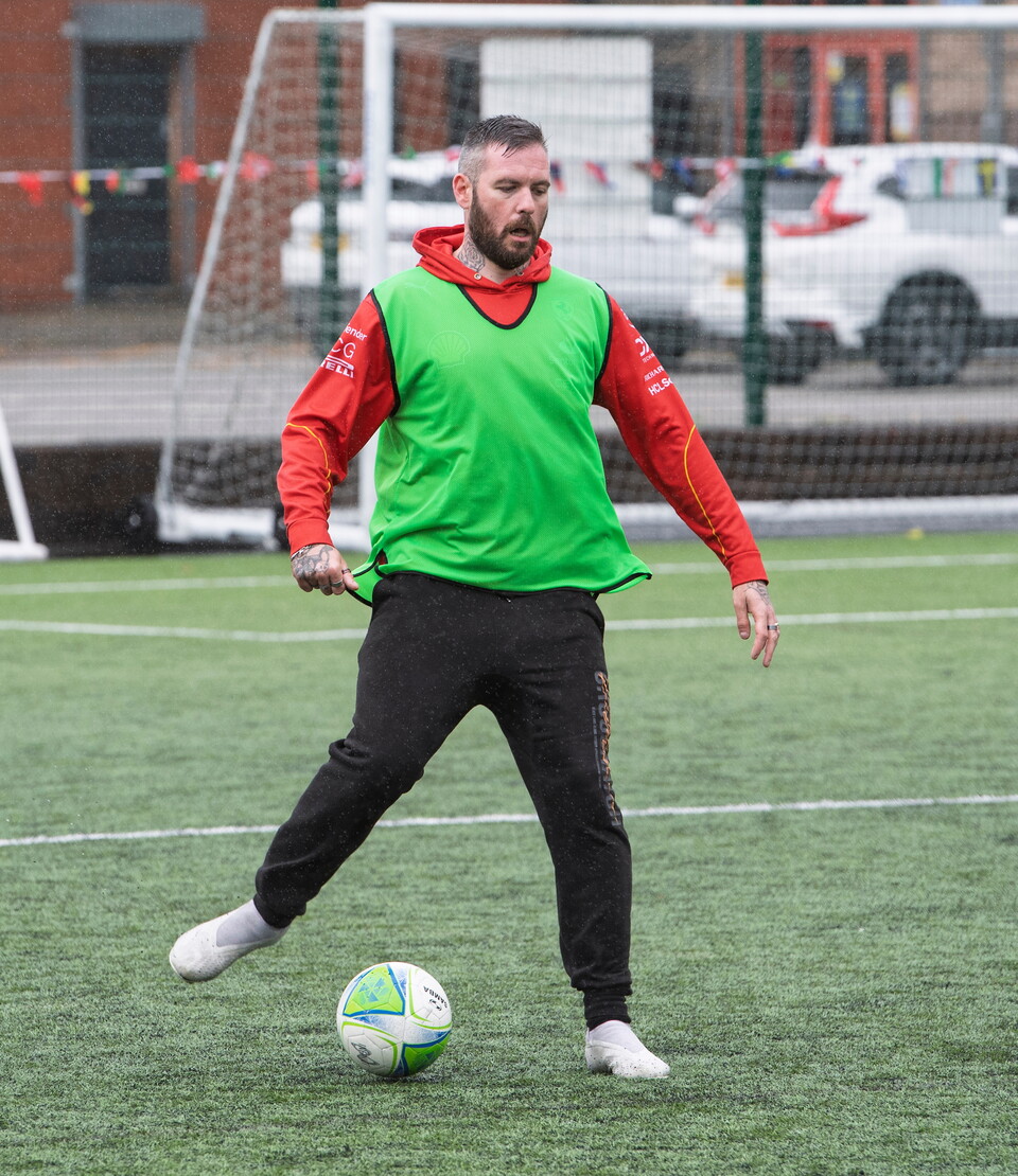 Michael Skubala, head coach of Lincoln City visited the community football session, organised by Lincoln City Foundation, on the 3G at the club’s LNER Stadium