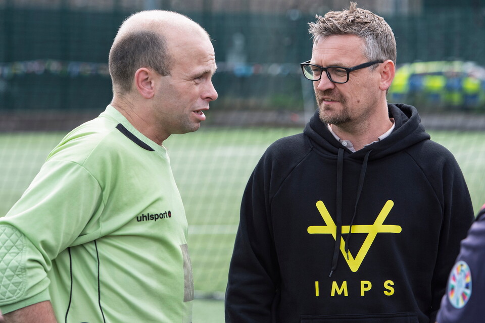 Michael Skubala, head coach of Lincoln City visited the community football session, organised by Lincoln City Foundation, on the 3G at the club’s LNER Stadium