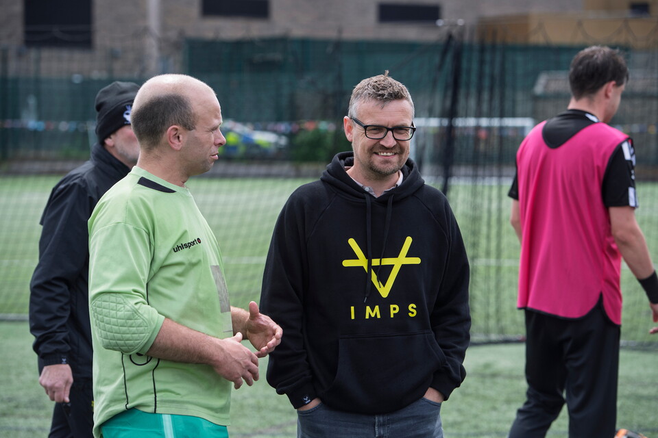 Michael Skubala, head coach of Lincoln City visited the community football session, organised by Lincoln City Foundation, on the 3G at the club’s LNER Stadium