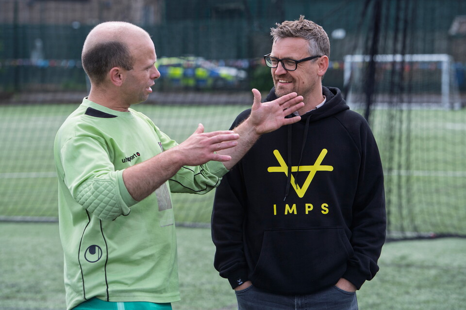 Michael Skubala, head coach of Lincoln City visited the community football session, organised by Lincoln City Foundation, on the 3G at the club’s LNER Stadium