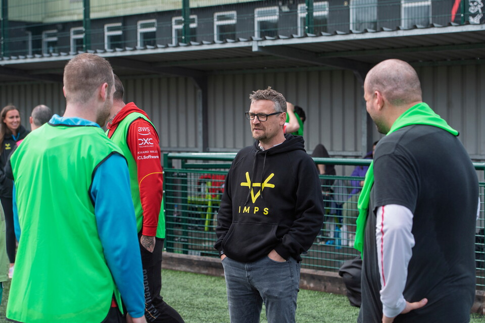 Michael Skubala, head coach of Lincoln City visited the community football session, organised by Lincoln City Foundation, on the 3G at the club’s LNER Stadium