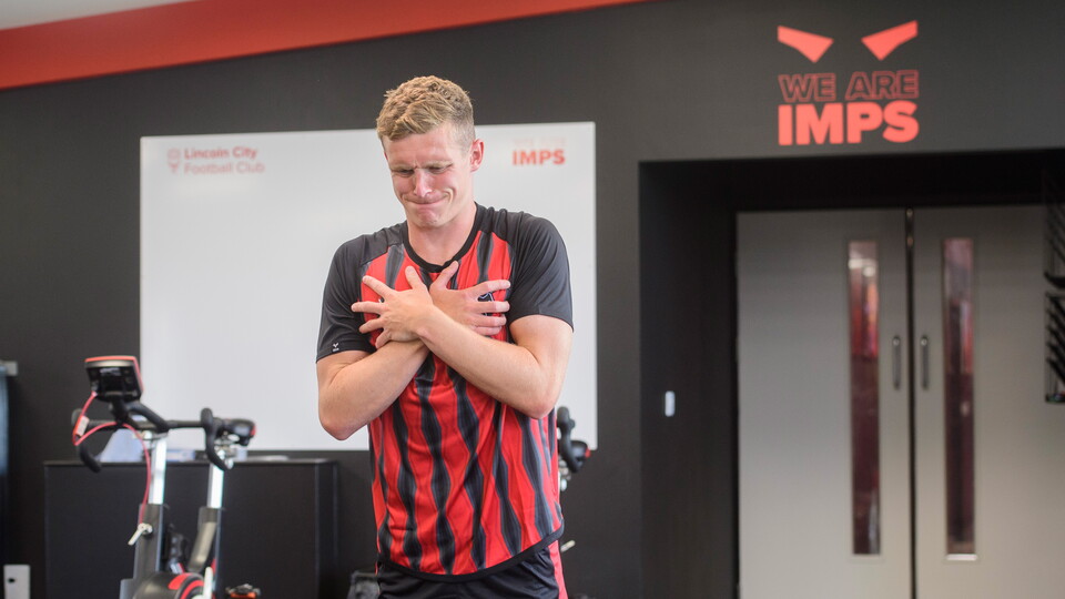 Ethan Hamilton does an exercise