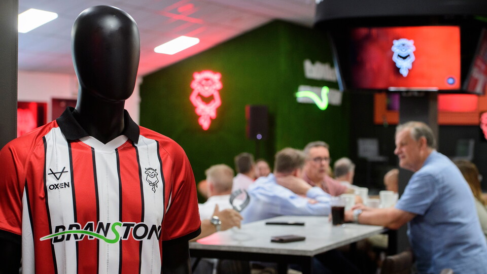 Guests enjoy Lincoln CIty's fixture launch event.