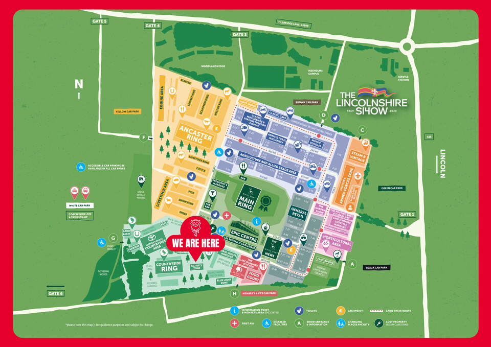 A map of the Lincolnshire Show