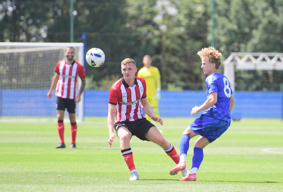 Ethan Hamilton of Lincoln City during the pre-season friendly match between Leicester City U21 and Lincoln City at Leicester City’s training ground, Seagrave.