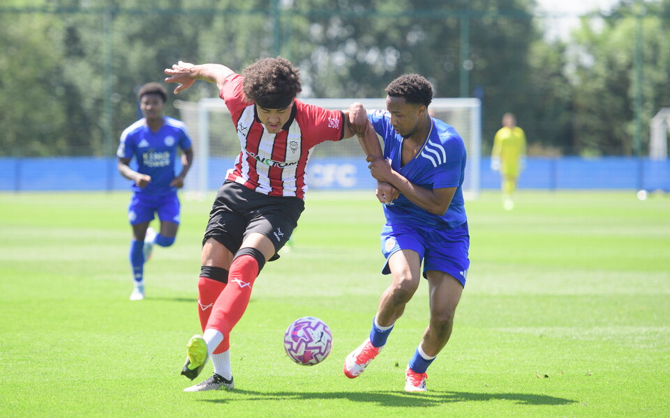 Jovon Makama of Lincoln City during the pre-season friendly match between Leicester City U21 and Lincoln City at Leicester City’s training ground, Seagrave.