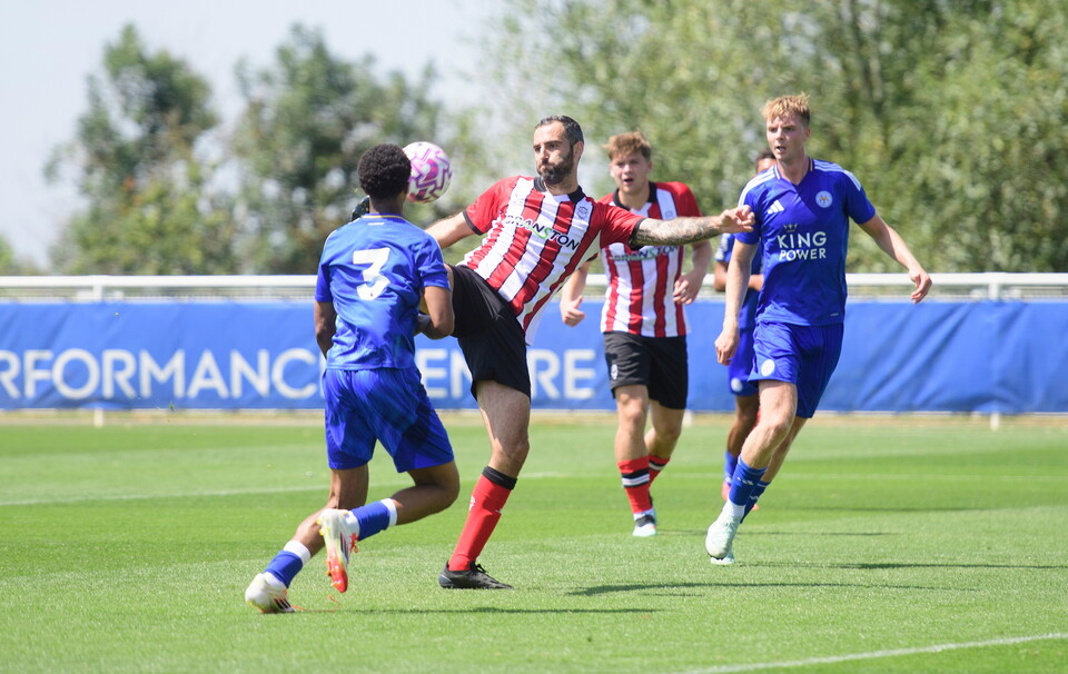 Adam Jackson of Lincoln City during the pre-season friendly match between Leicester City U21 and Lincoln City at Leicester City’s training ground, Seagrave.