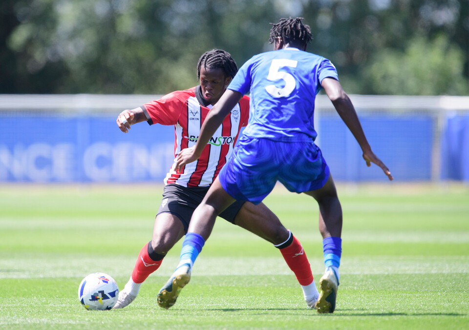 Zane Okoro of Lincoln City during the pre-season friendly match between Leicester City U21 and Lincoln City at Leicester City’s training ground, Seagrave.