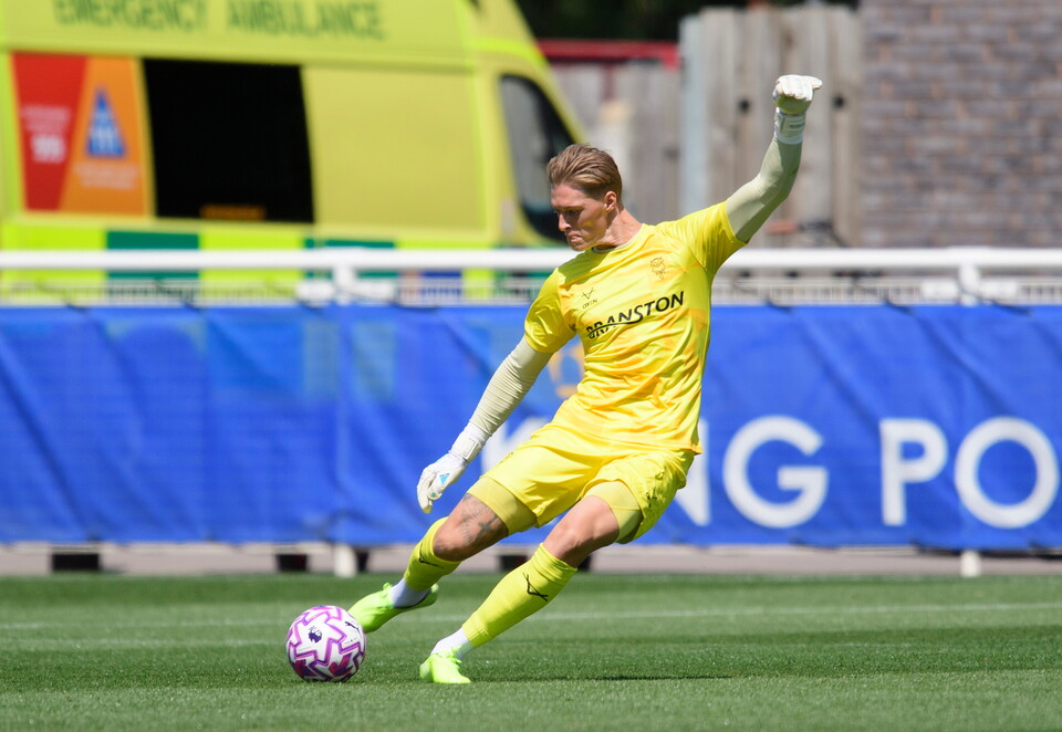 Zach Jeacock of Lincoln City during the pre-season friendly match between Leicester City U21 and Lincoln City at Leicester City’s training ground, Seagrave.
