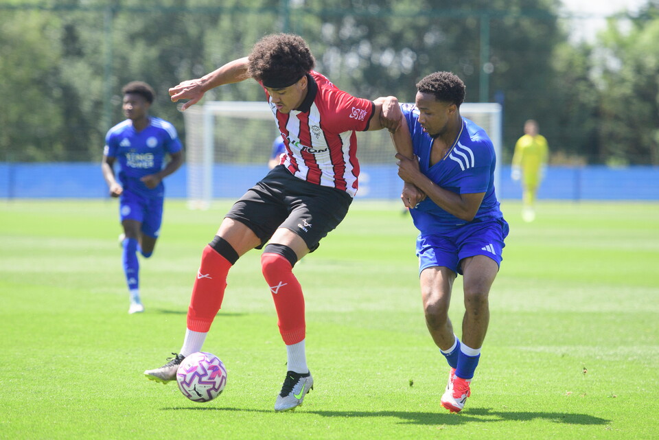 Jovon Makama of Lincoln City during the pre-season friendly match between Leicester City U21 and Lincoln City at Leicester City’s training ground, Seagrave.