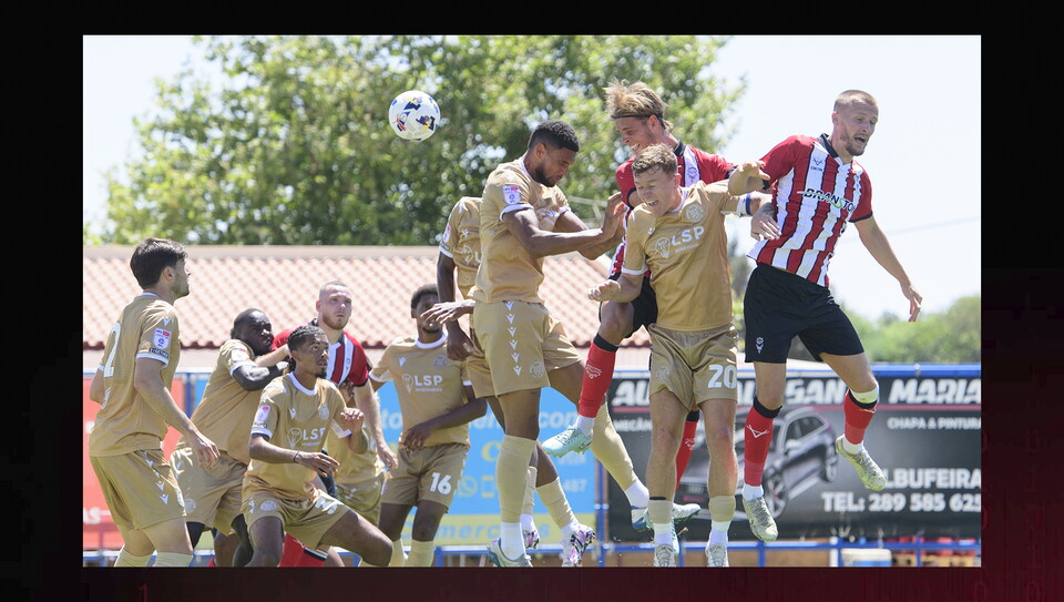 Pre-season friendly match between Lincoln City and Bromley at Estadio Da Nora, Albufeira.