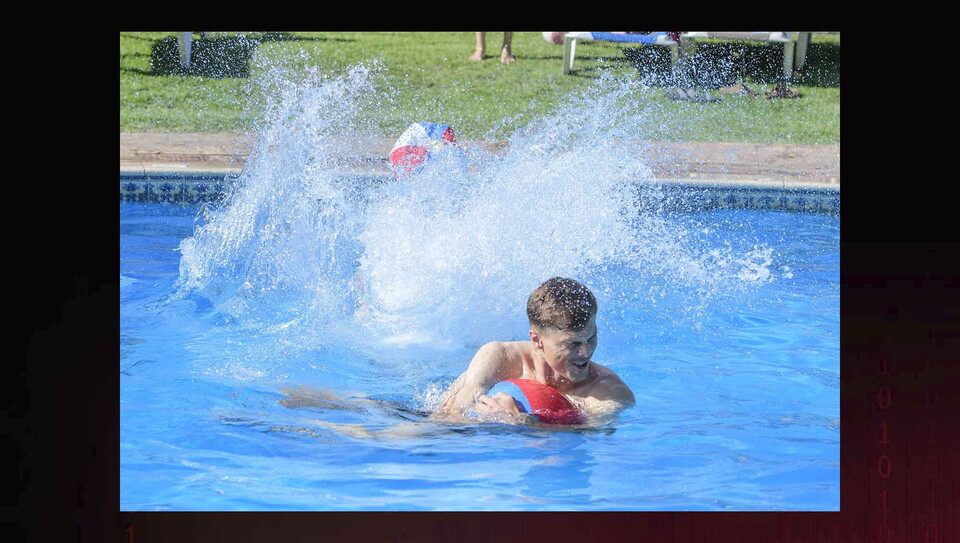A player in the pool