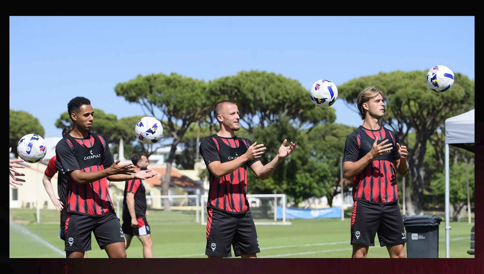 Pre-season training camp sessions at Browns Sports Resort, Vilamoura, Portugal.