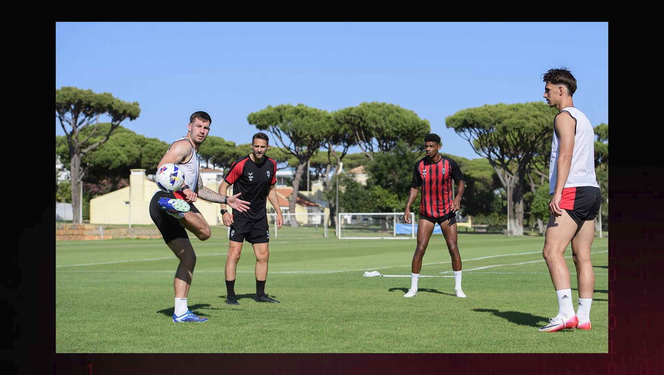 Lincoln City during a pre-season training camp sessions at Browns Sports Resort, Vilamoura, Portugal.