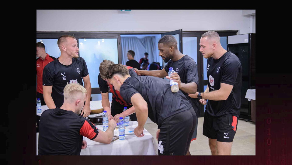 Lincoln City during a pre-season training camp sessions at Browns Sports Resort, Vilamoura, Portugal.
