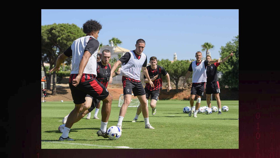 Lincoln City during a pre-season training camp sessions at Browns Sports Resort, Vilamoura, Portugal.