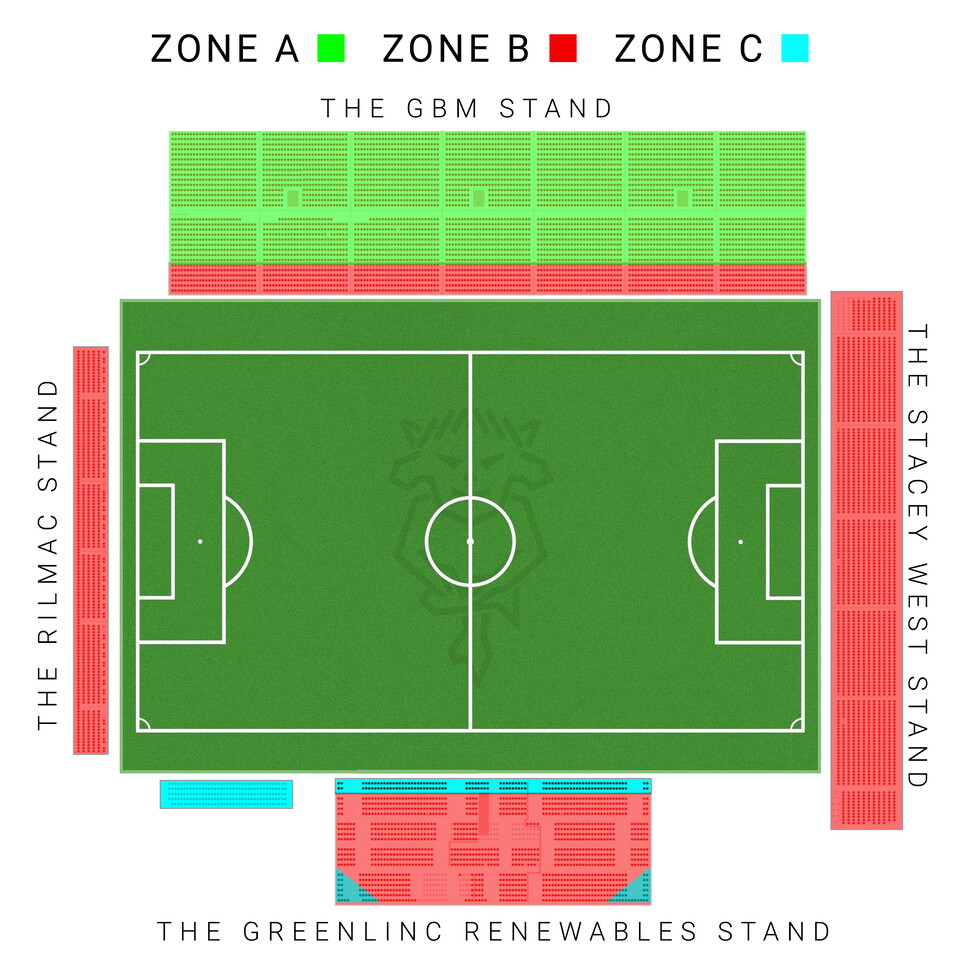 An overhead map showing the LNER Stadium
