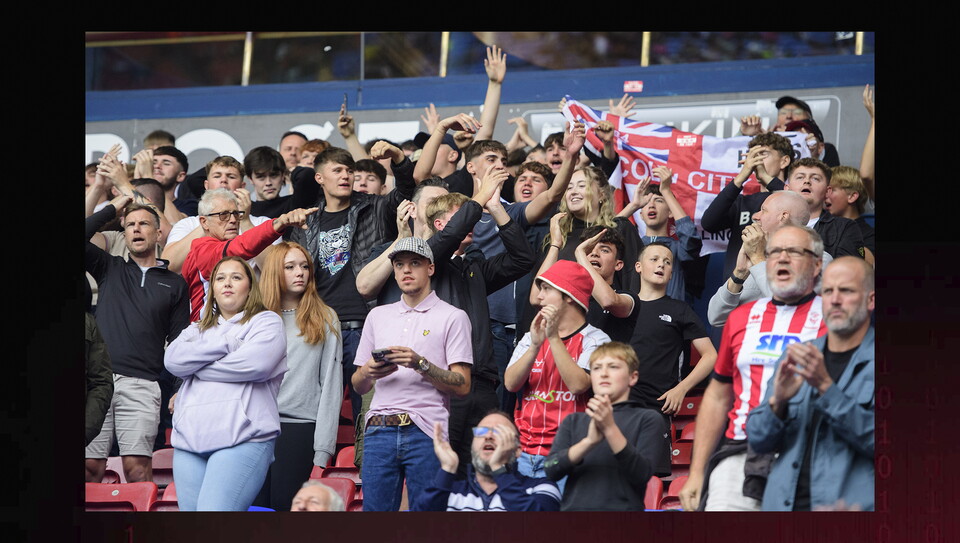 A fan photo from City's 1-1 away draw at Bolton Wanderers.
