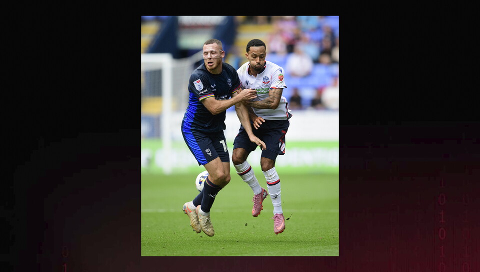 A match action photo from City's 1-1 away draw at Bolton Wanderers.